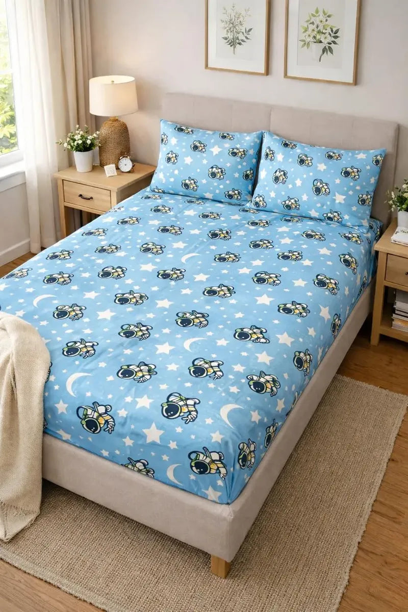Chantu Juego de Sábanas Cama Sencilla Estampado 3 Piezas Geométrico