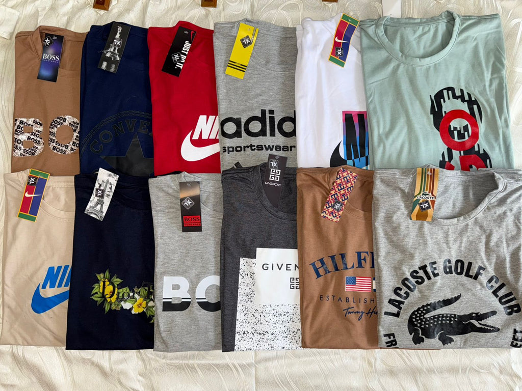 Combo 5 Camisetas Algodón Premium Surtidas Hombre
