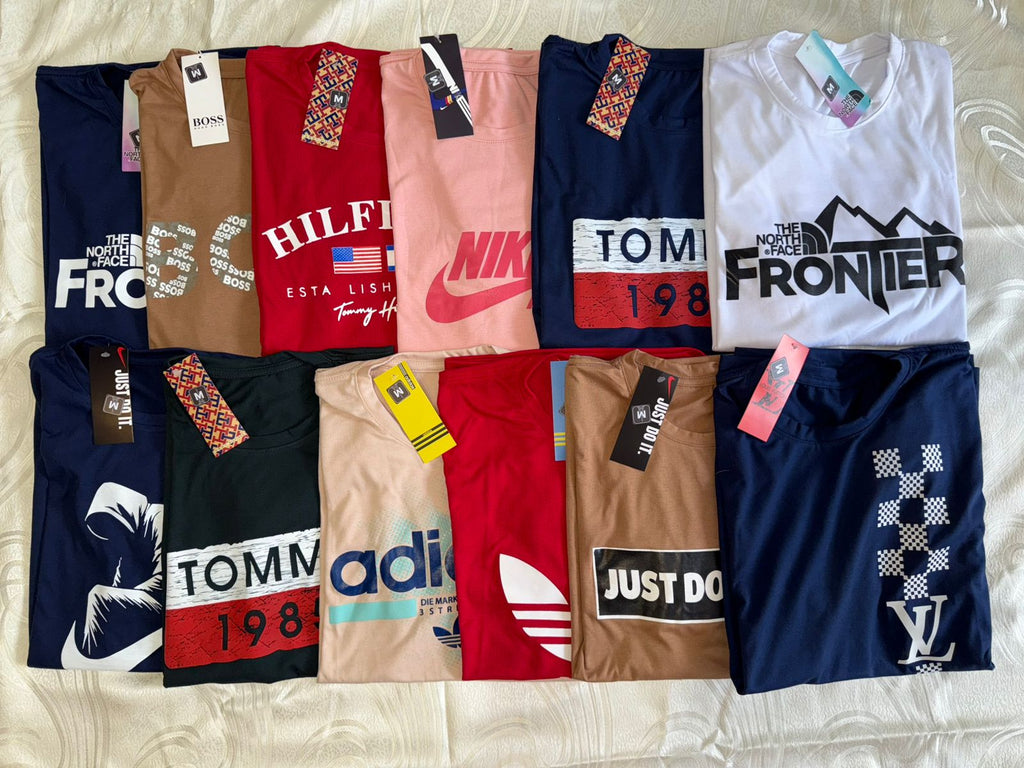 Combo 5 Camisetas Algodón Premium Surtidas Hombre
