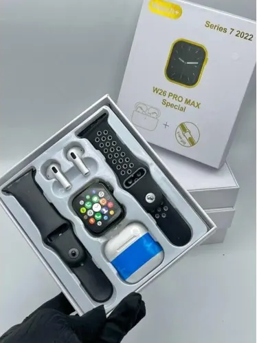 Reloj Inteligente W26 Smartwatch Combo con Accesorios y Pantalla Táctil