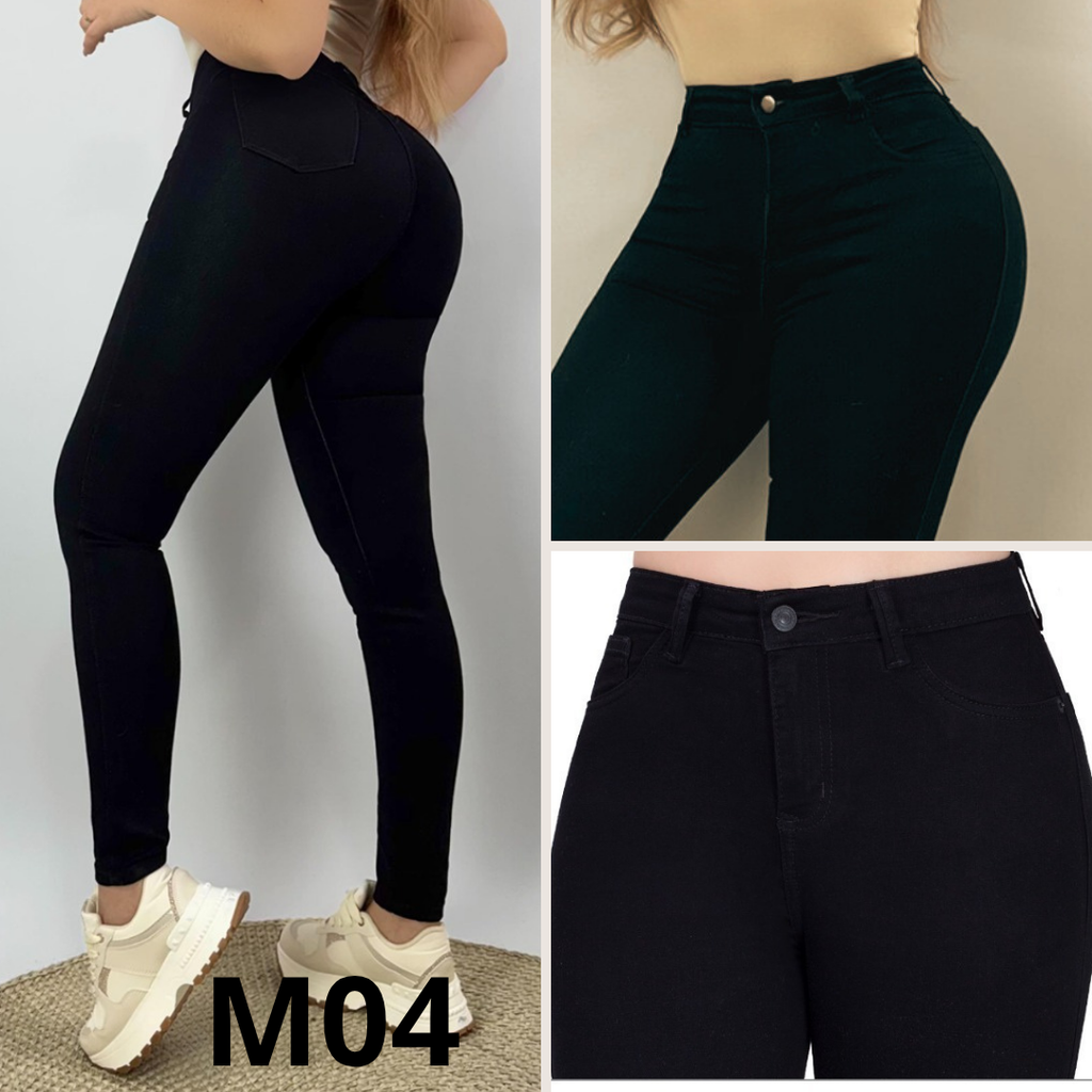 Combo X3 Jeans Tiro Alto Levanta Cola Stretch Mujer