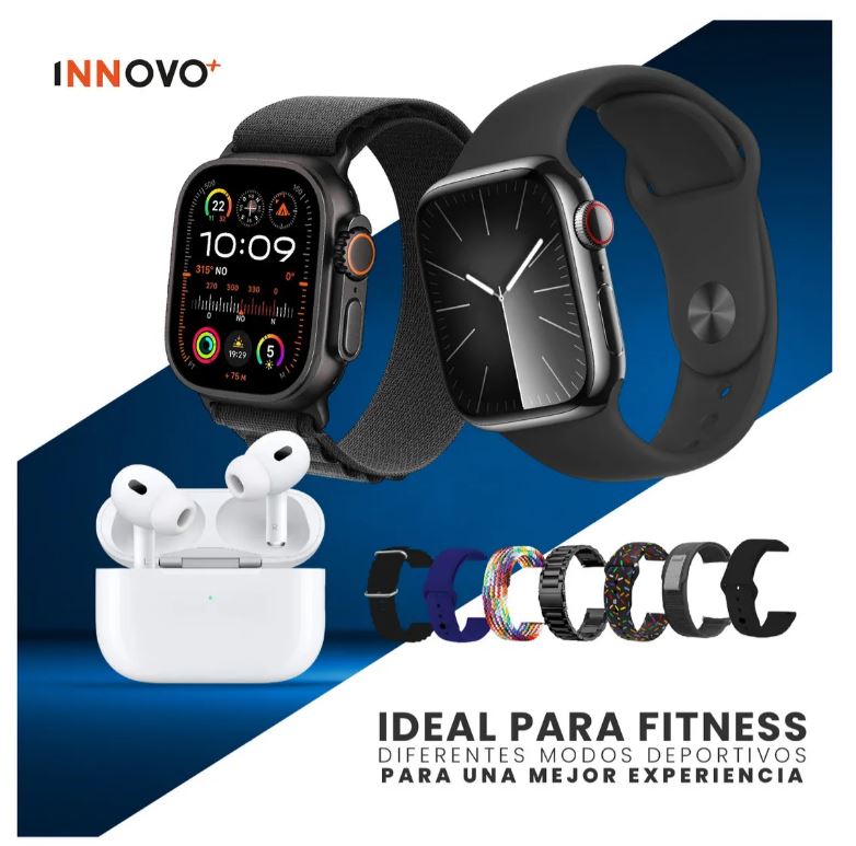 Smartwatch Parejas Ultra 2 y Watch 9 Combo 12 en 1