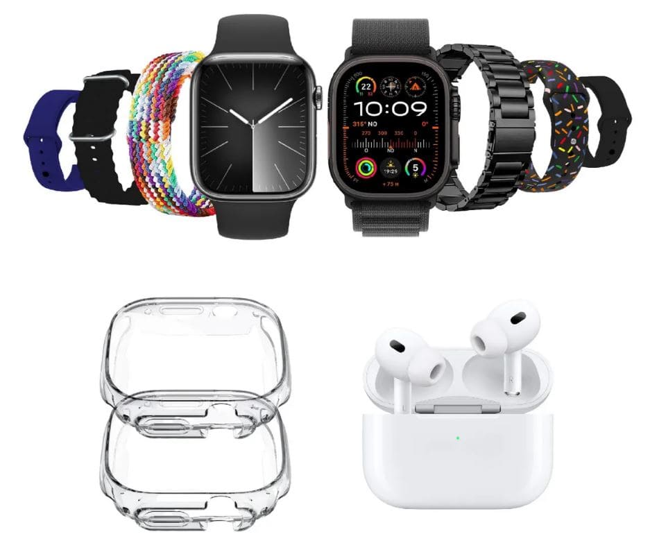 Smartwatch Parejas Ultra 2 y Watch 9 Combo 12 en 1