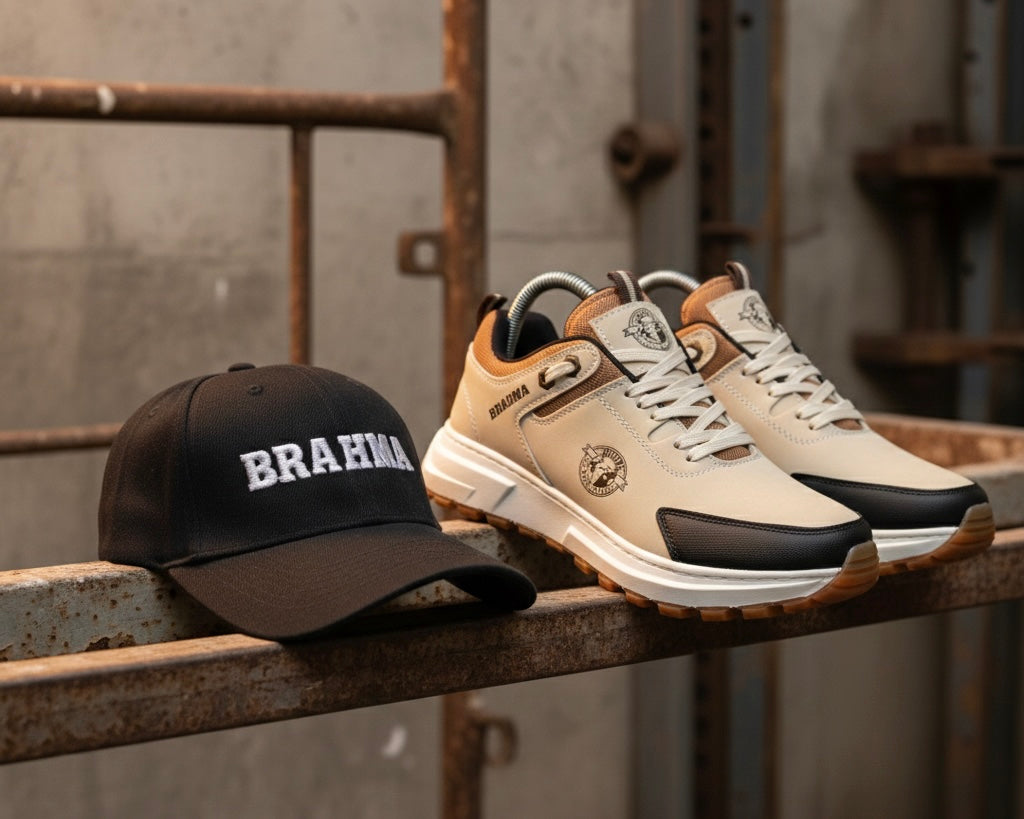 Brahma2 Combo Zapatos Gorra Llavero Sintético Miel Negro Beige