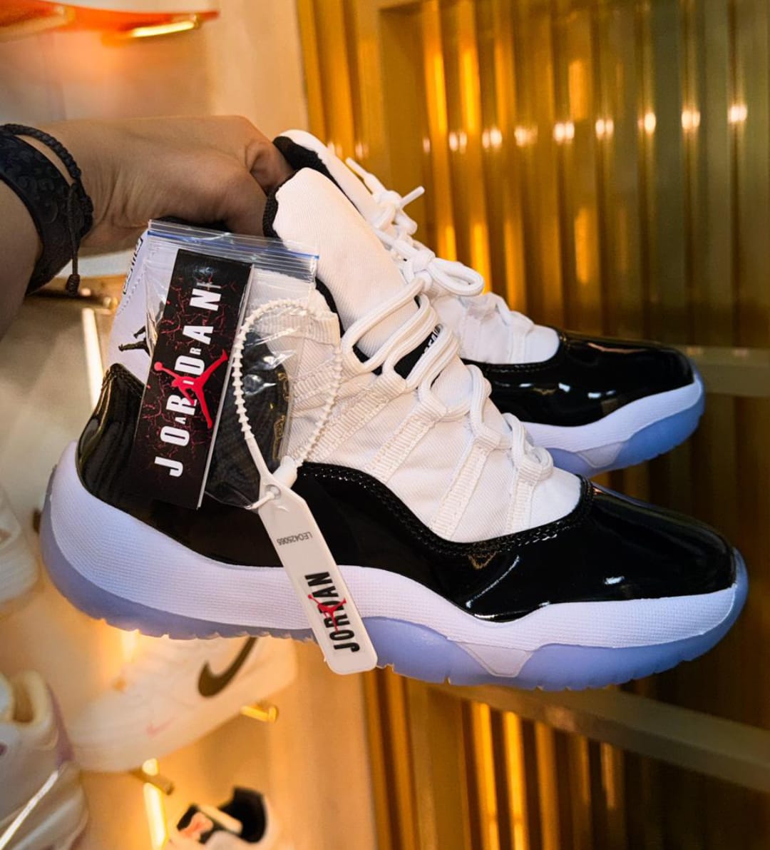 Jordan Retro 11 Space Jam Unisex Sneakers Black White Red