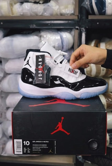 Jordan Retro 11 Space Jam Unisex Sneakers Black White Red