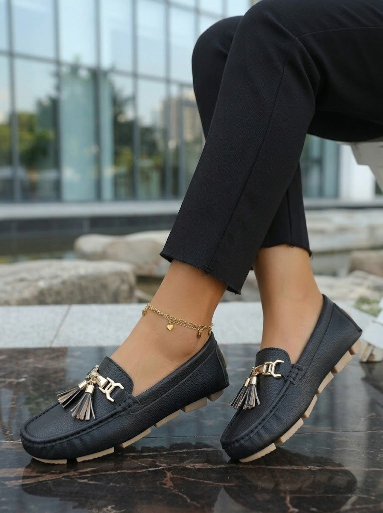 Mocasín para Dama U08 Diseño Clásico Cuero Sintético Cómodo