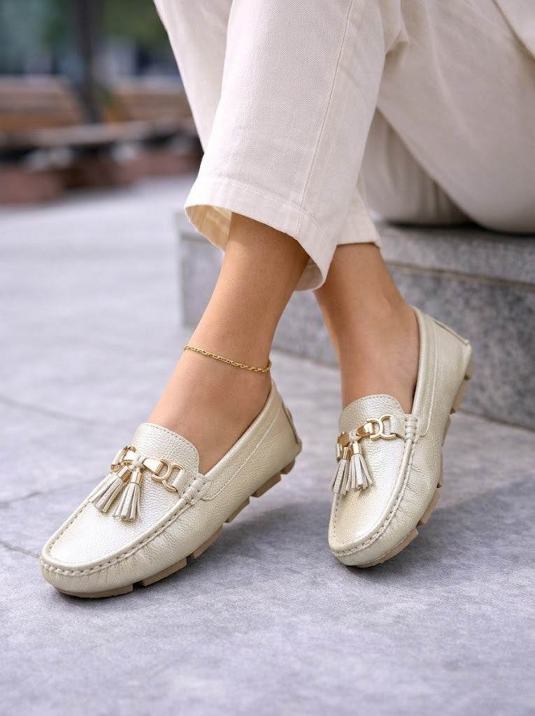 Mocasín para Dama U08 Diseño Clásico Cuero Sintético Cómodo