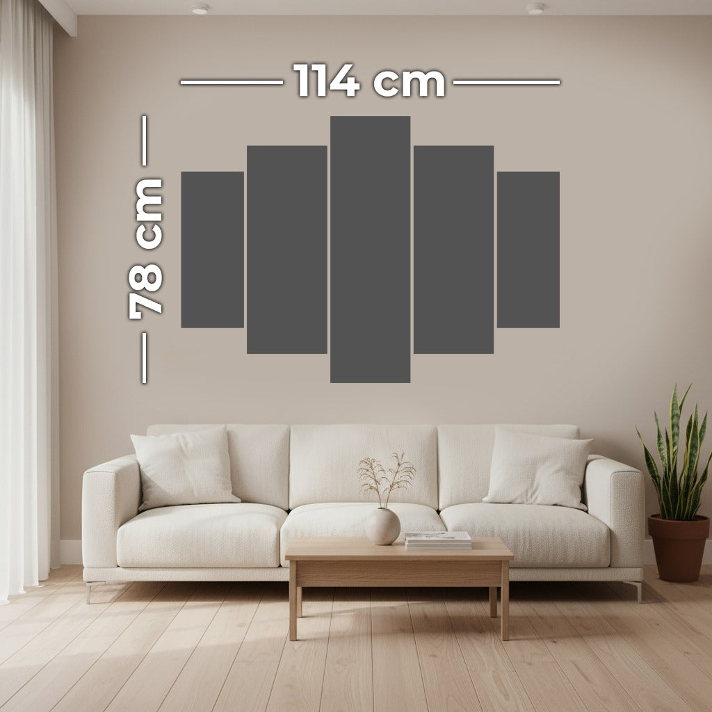 Cuadro Decorativo 5 Piezas Gato 30 Madera MDF Exclusivo