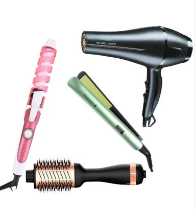 Combo Belleza Profesional con Secador Plancha y Rizadora