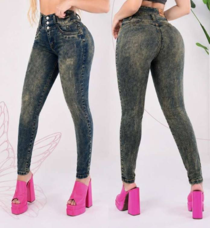 Jeans entubados sin bolsillos