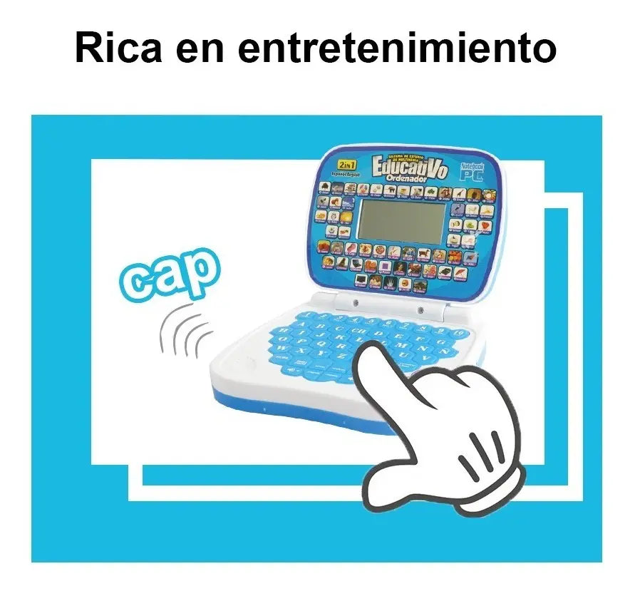 Ramspit Computador Didáctico Bilingüe Inglés Español Azul 3+ Años