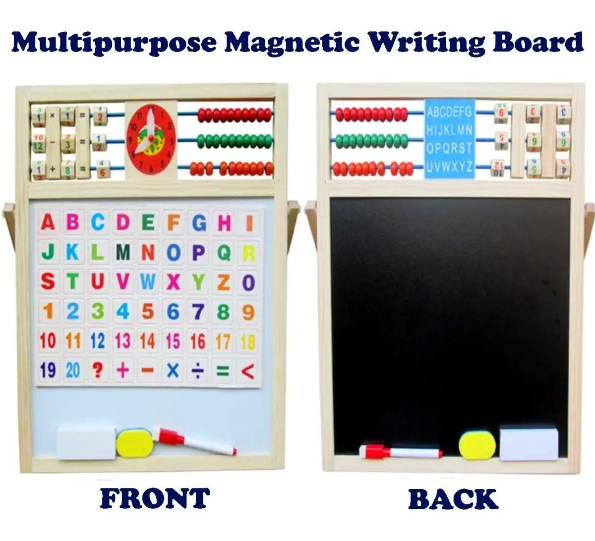 Tablero Didáctico Magnético Doble Cara para Niños 45x38.5cm