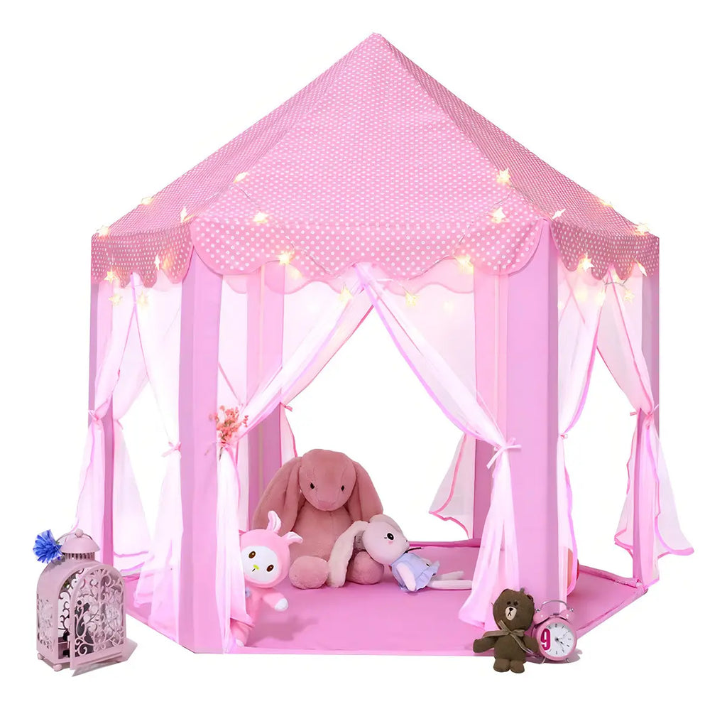 Genérica Carpa Castillo de Princesa con Velo Rosado Para Niñas