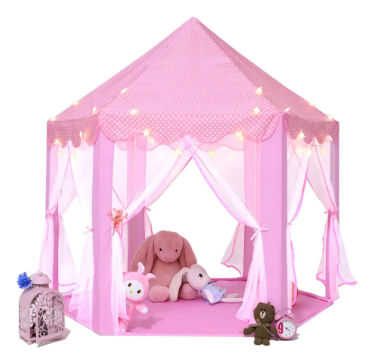 Genérica Carpa Castillo de Princesa con Velo Rosado Para Niñas