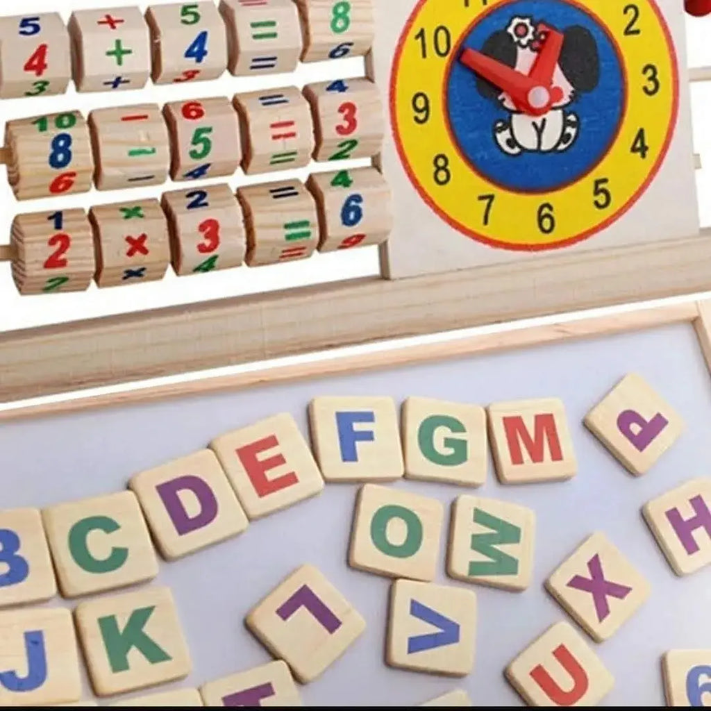 Tablero Didáctico Magnético Doble Cara para Niños 45x38.5cm