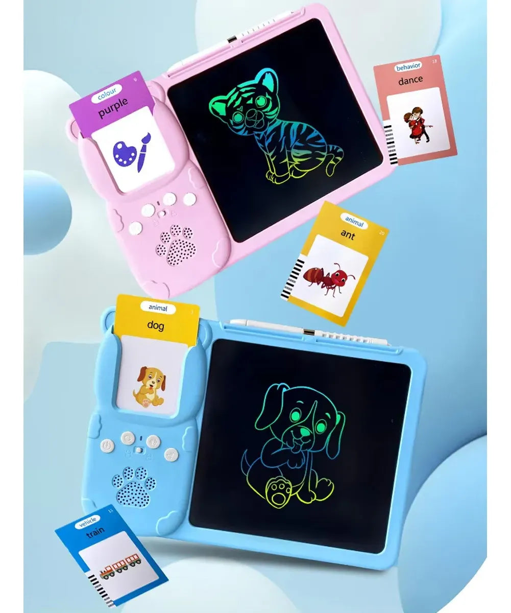 KLU Lector Bilingüe Tarjetas Interactivas Tablero Mágico 2 en 1
