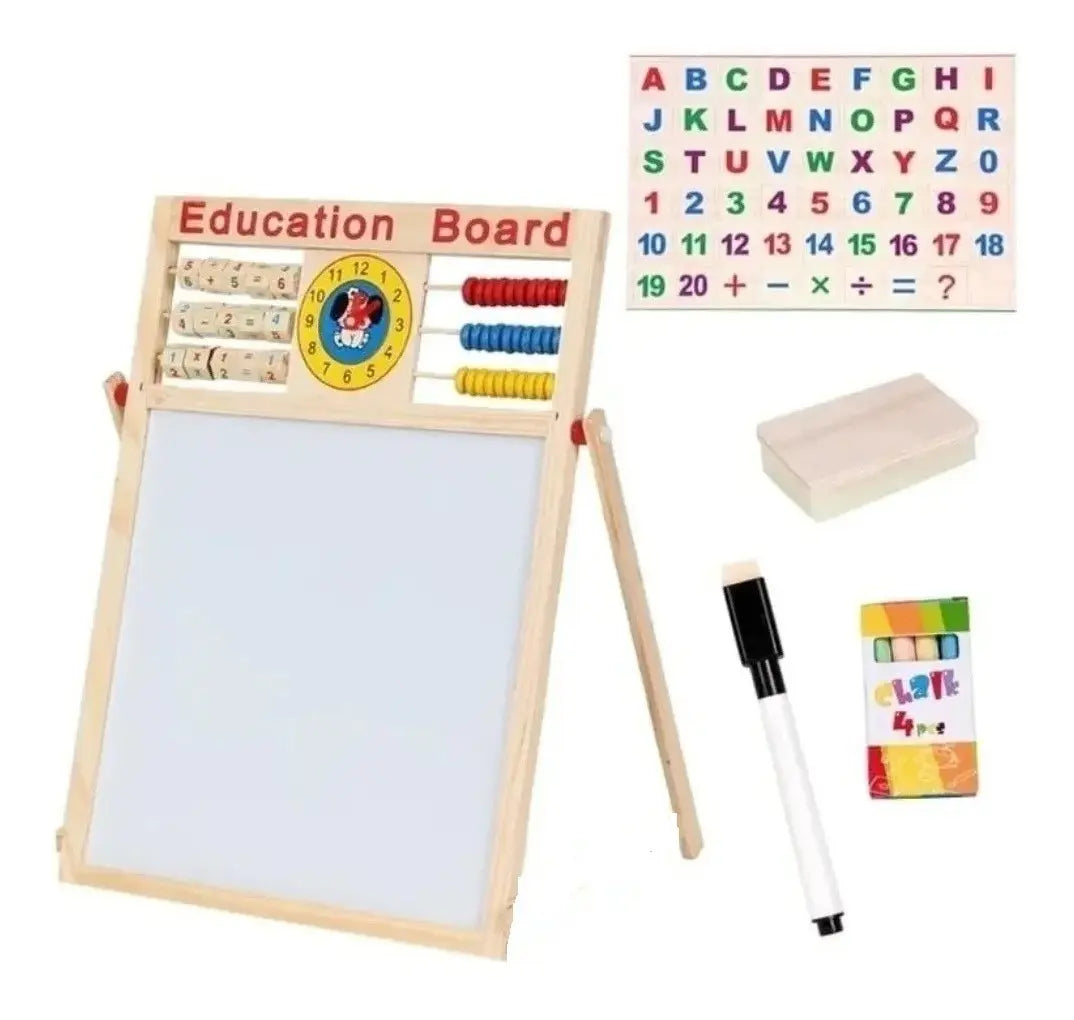 Tablero Didáctico Magnético Doble Cara para Niños 45x38.5cm