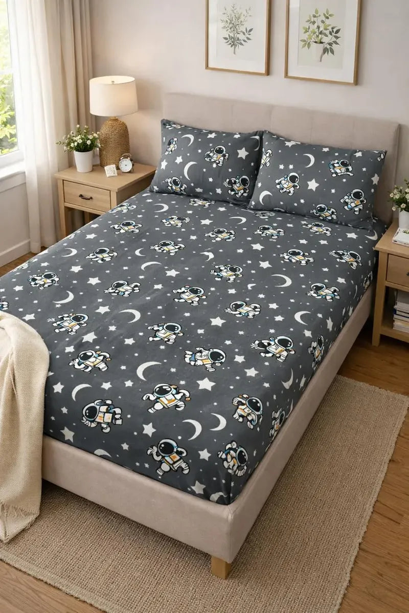 Chantu Juego de Sábanas Cama Sencilla Estampado 3 Piezas Geométrico