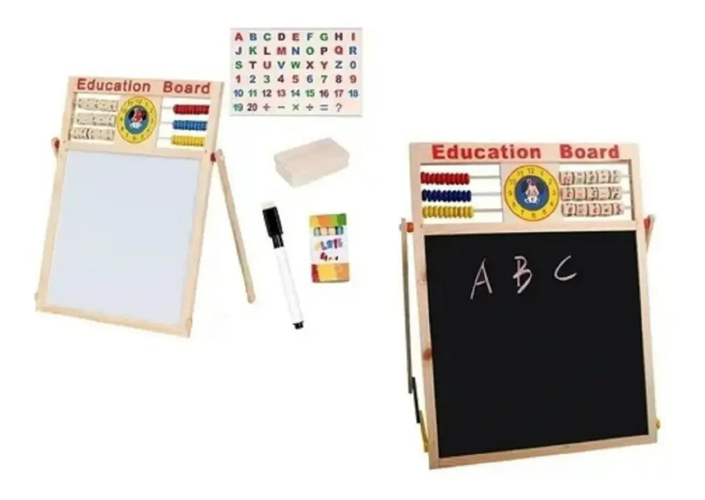 Tablero Didáctico Magnético Doble Cara para Niños 45x38.5cm