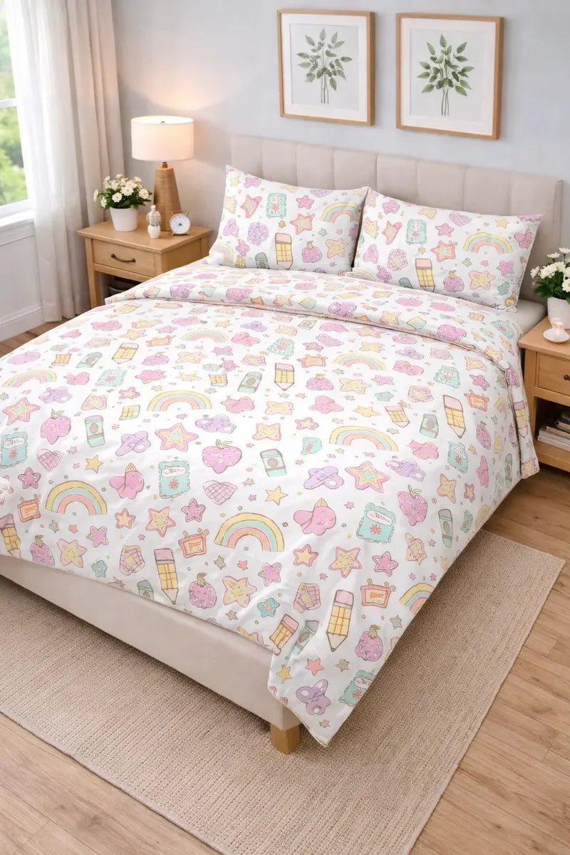 Juego De Sábanas Cama Doble Garantizada Estampada
