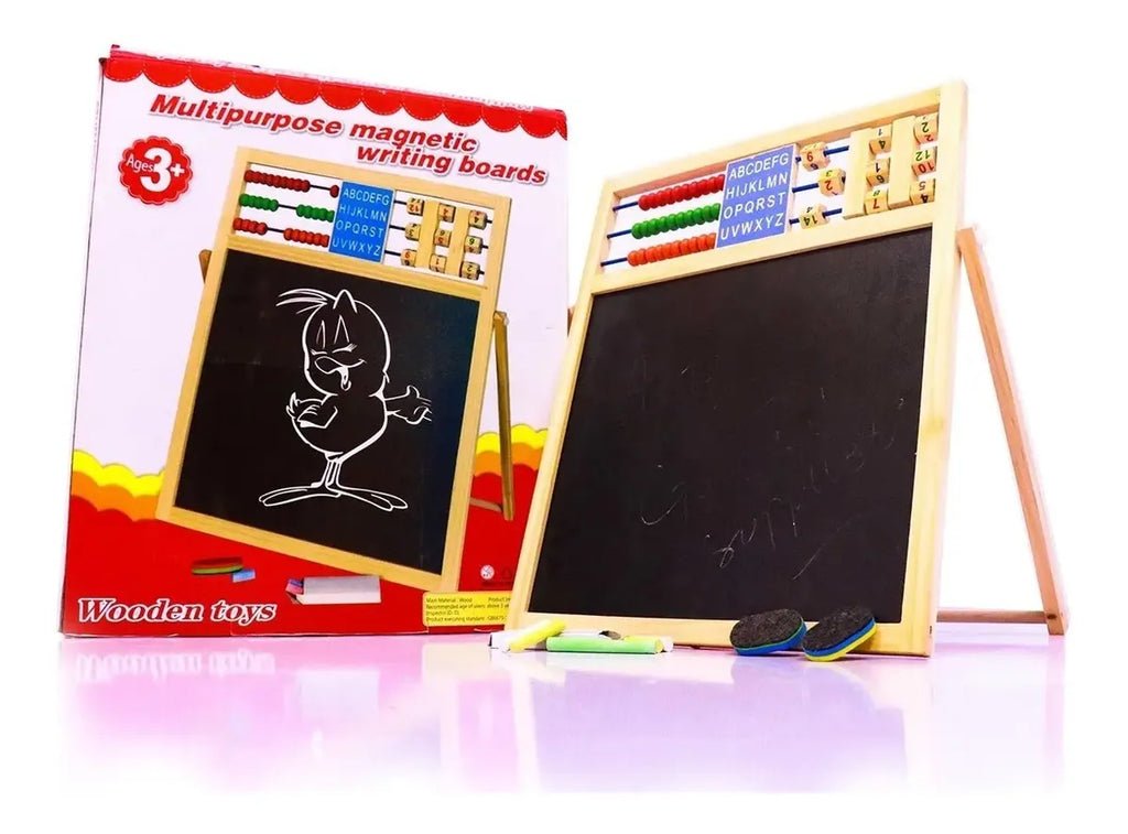 Tablero Didáctico Magnético Doble Cara para Niños 45x38.5cm
