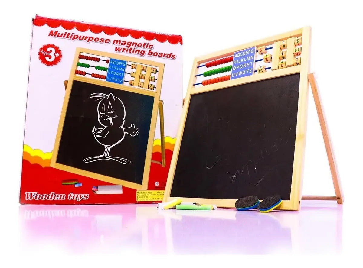 Tablero Didáctico Magnético Doble Cara para Niños 45x38.5cm