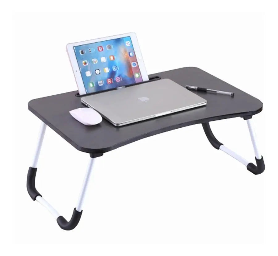 Mesa Portátil Plegable para Cama Computador Ranura Negra