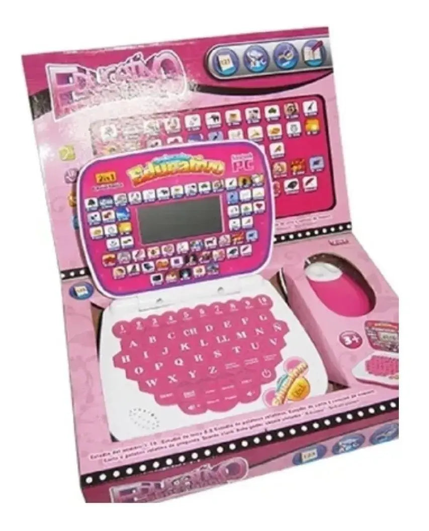 Computador Didáctico Interactivo para Niñas Español e Inglés con Mouse