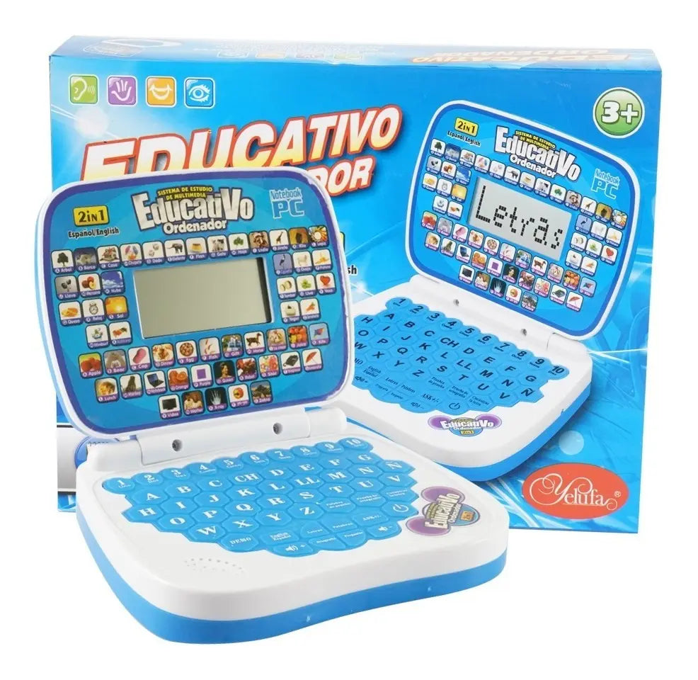 Ramspit Computador Didáctico Bilingüe Inglés Español Azul 3+ Años