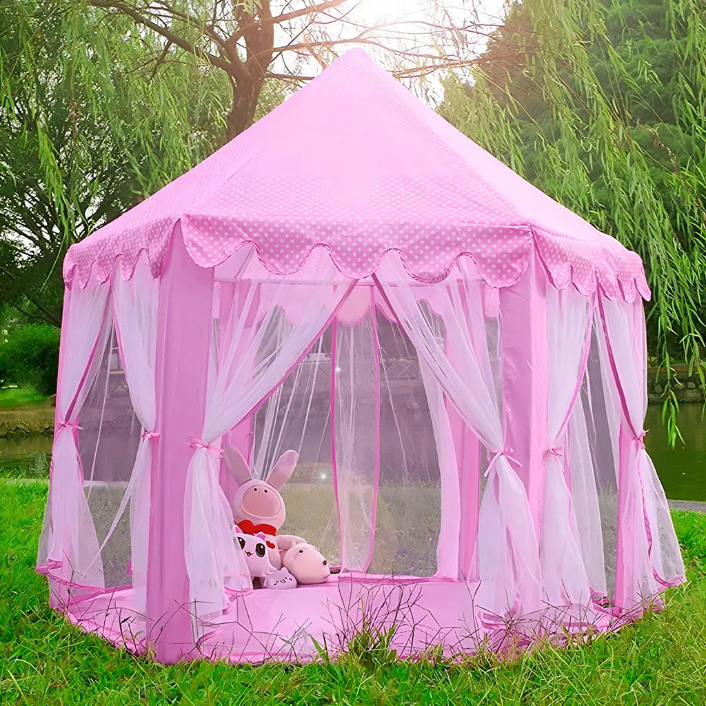 Genérica Carpa Castillo de Princesa con Velo Rosado Para Niñas