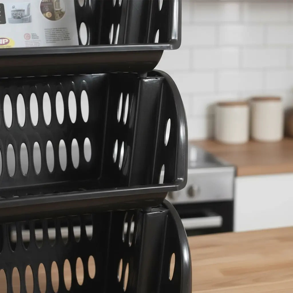 Novedades Plasticas Multiestante Elipse 3 Niveles con Ruedas Organizador