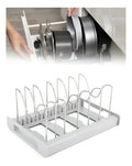 Expanding Cookware Organizador Ajustable para Tapas, Ollas y Platos