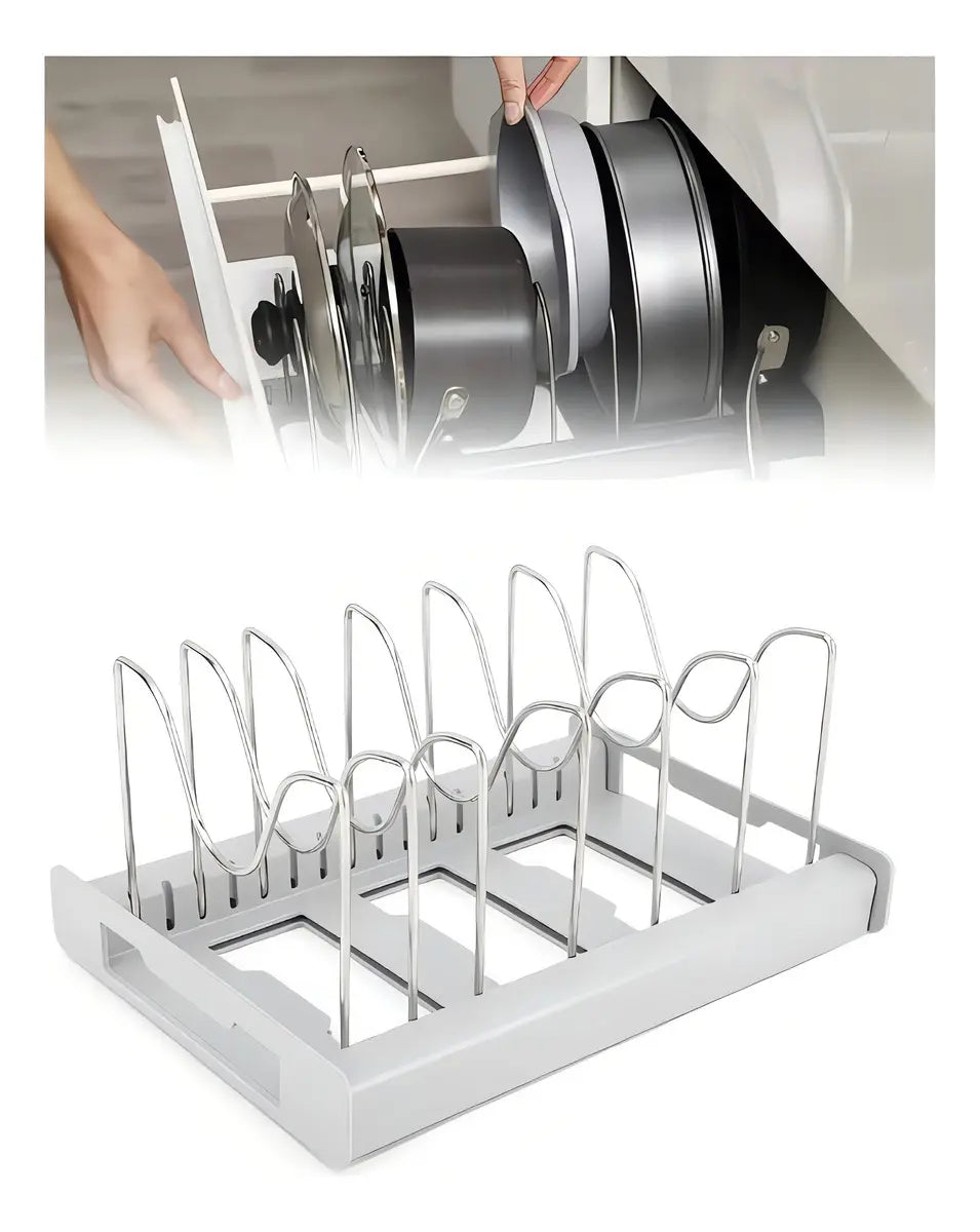 Expanding Cookware Organizador Ajustable para Tapas, Ollas y Platos