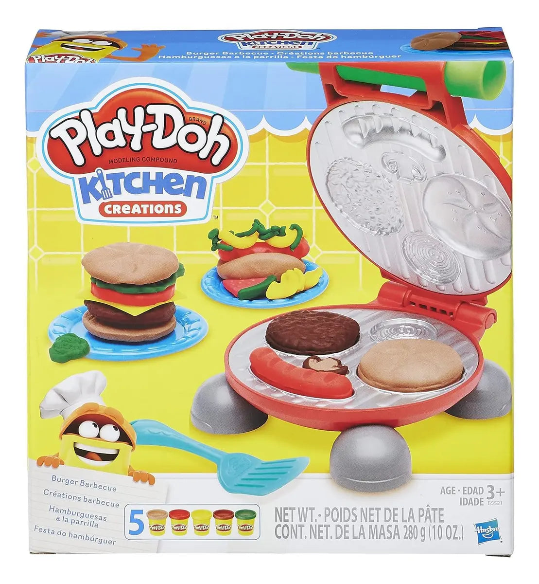 Play-Doh Hamburguesas a la Parrilla Set de Masa Moldeable Multicolor