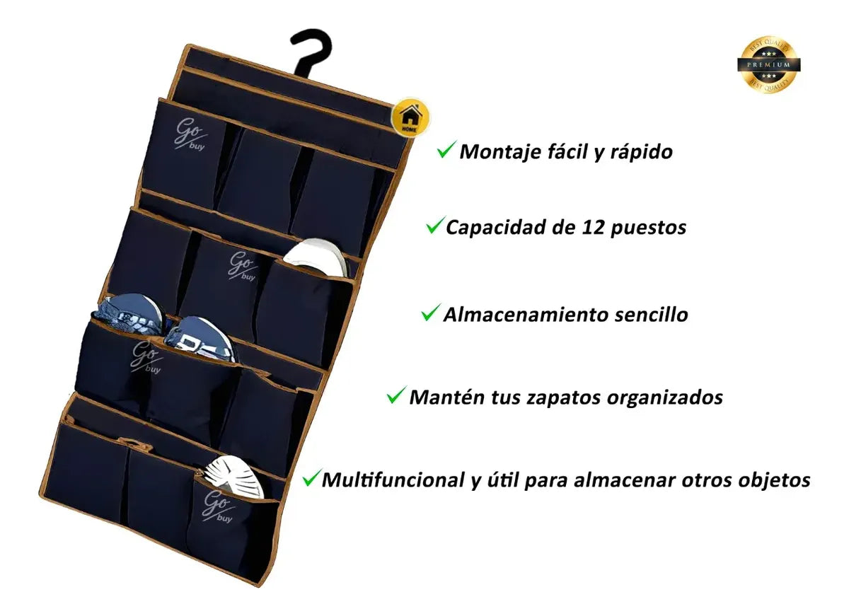 Go Design Bolsa Organizadora Zapatos para Puerta Closet
