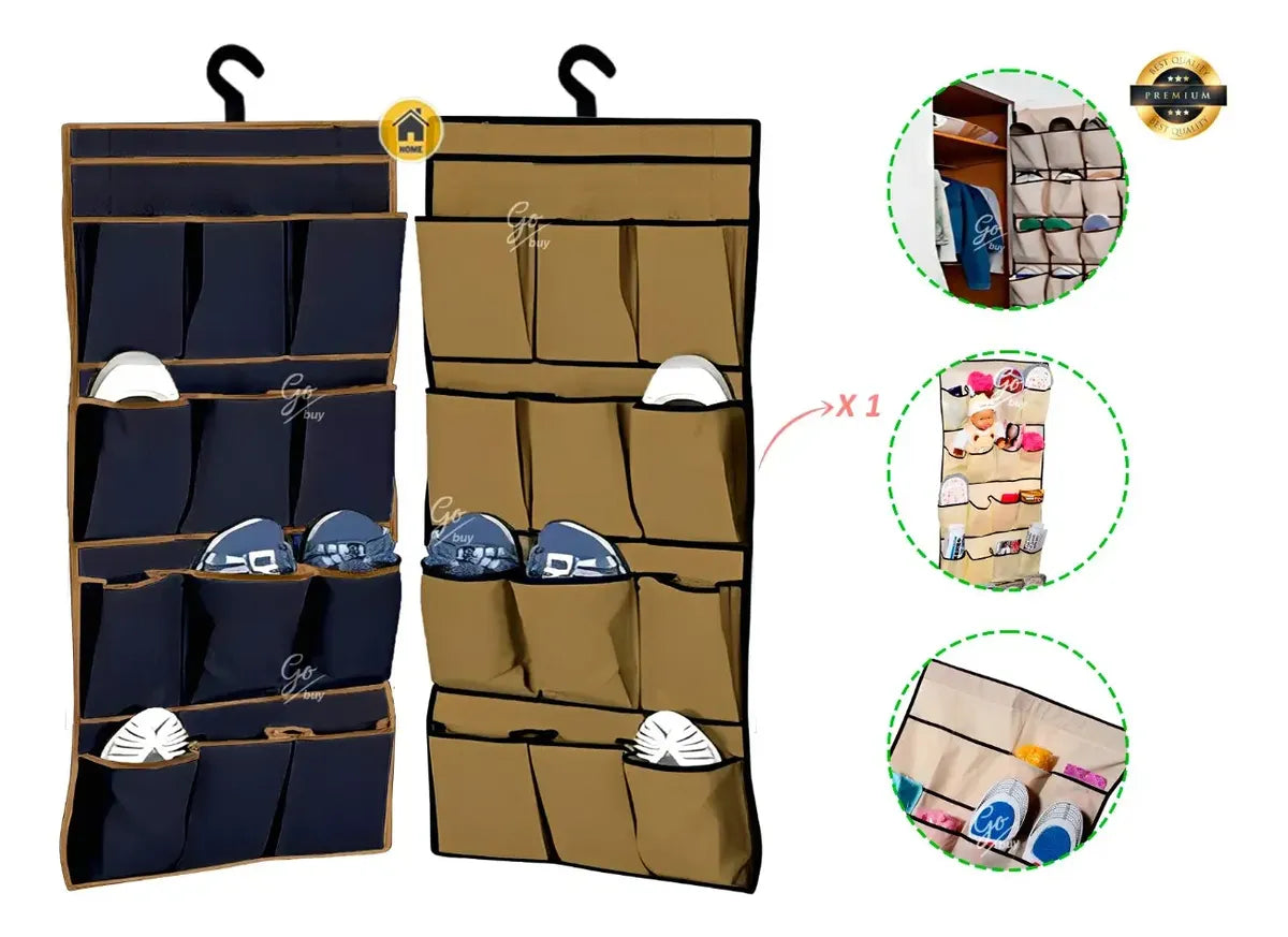 Go Design Bolsa Organizadora Zapatos para Puerta Closet