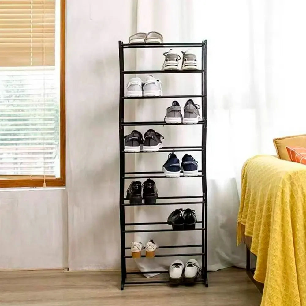 Zapatero Organizador 10 Niveles Metálico 20 Pares Negro