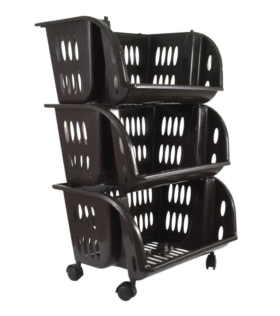 Novedades Plasticas Multiestante Elipse 3 Niveles con Ruedas Organizador