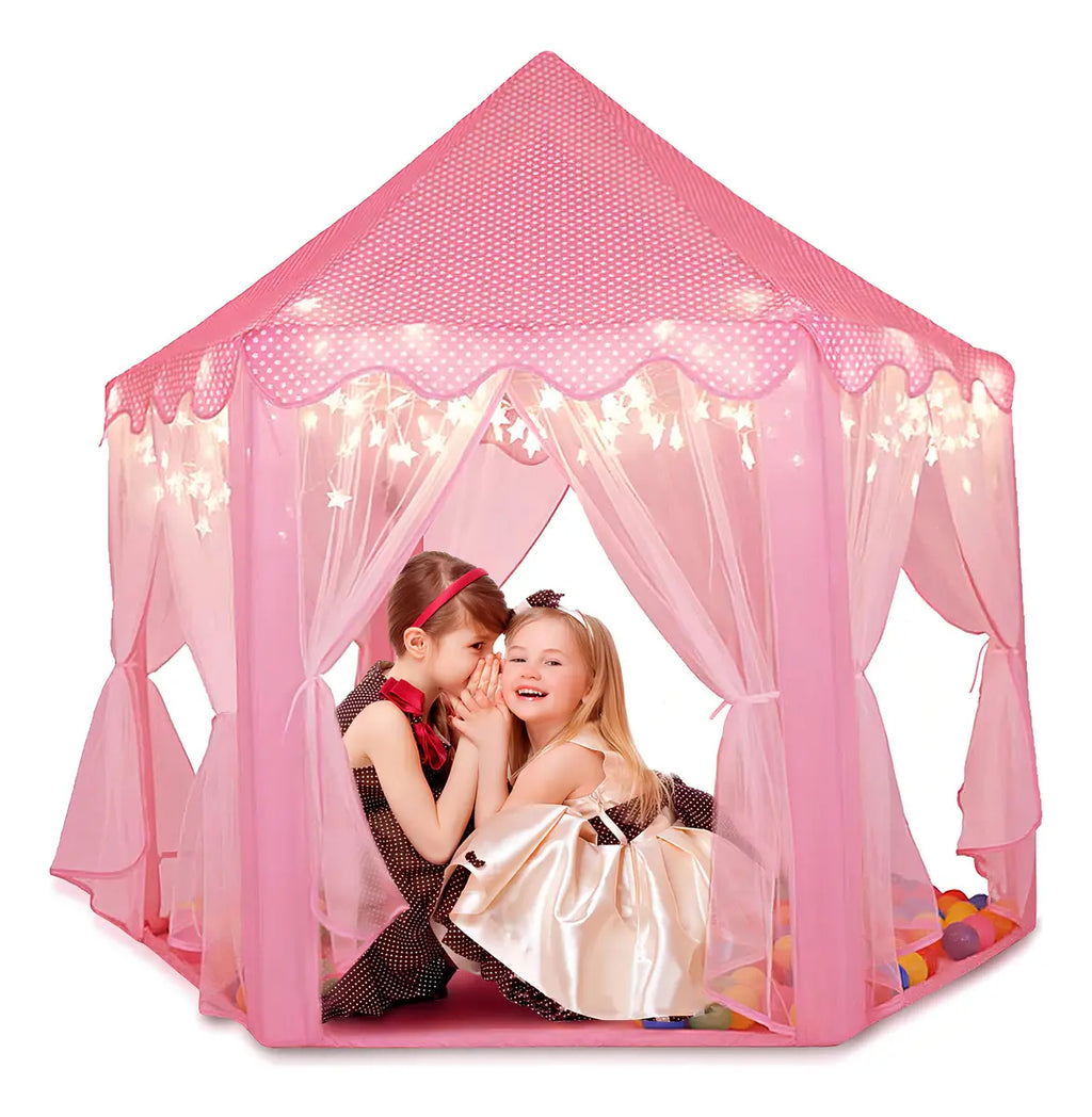 Genérica Carpa Castillo de Princesa con Velo Rosado Para Niñas
