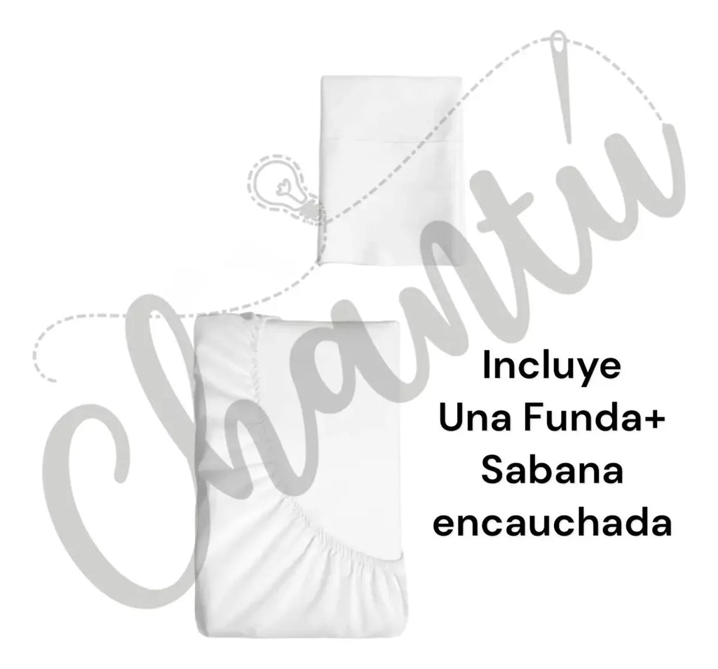 Chantu Juego de Sábanas Sencillas con Funda y Elástico