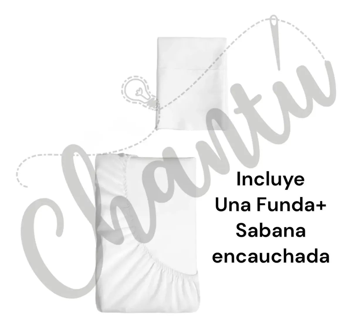 Chantu Juego de Sábanas Sencillas con Funda y Elástico