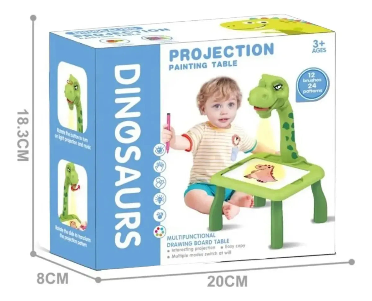 Mesa de Dibujo Infantil con Proyector y Pizarra Borrable