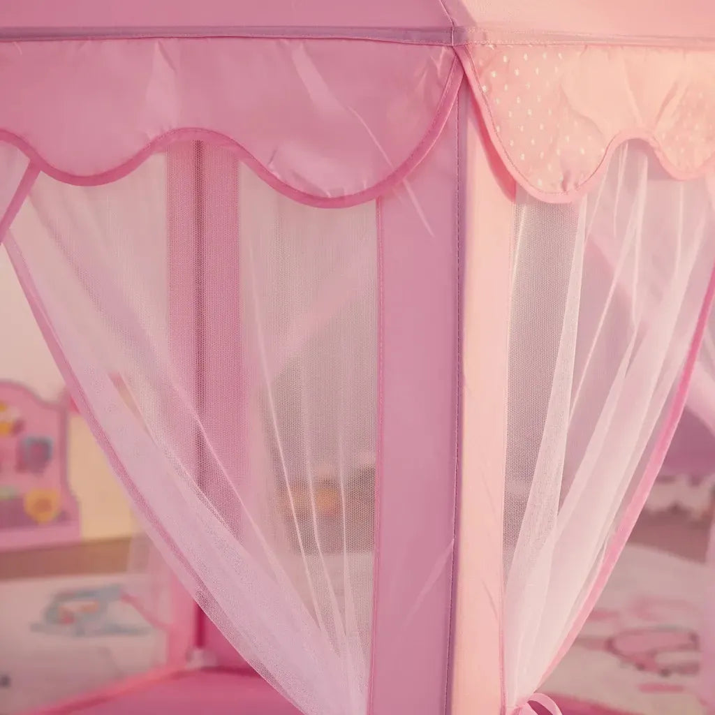Genérica Carpa Castillo de Princesa con Velo Rosado Para Niñas