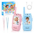 Leaxmiour Walkie Talkies de Video para Niños con Cámara Rosa