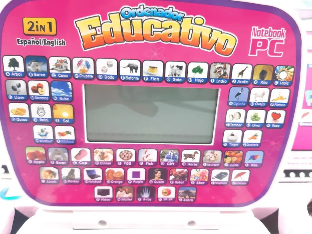 Computador Didáctico Interactivo para Niñas Español e Inglés con Mouse