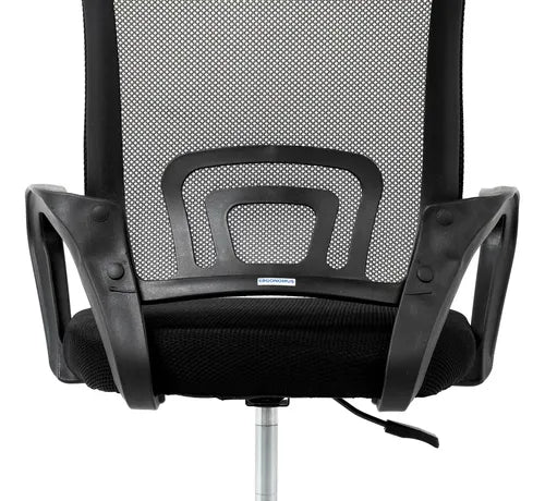 Silla Ejecutiva Ergonómica Base Cromada Malla Transpirable Negra