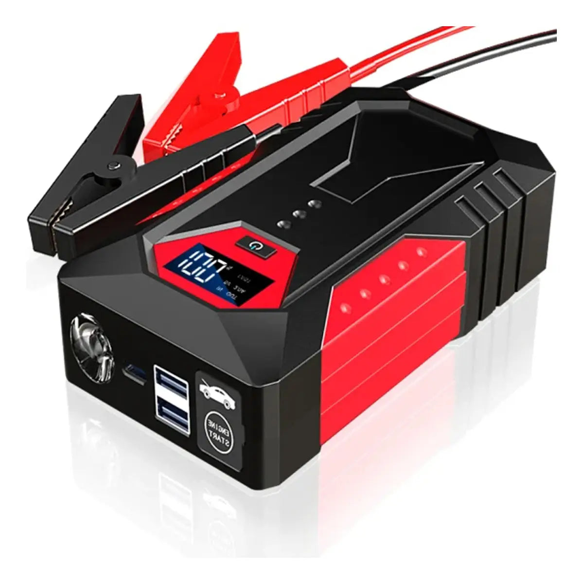 High Power Kit Iniciador Batería Emergencia Carro Moto Portátil Negro
