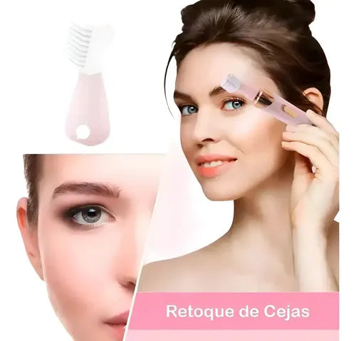 Depiladora Pro Gemei GM-3074 Recargable 4 Cabezales Mujer Inalámbrica
