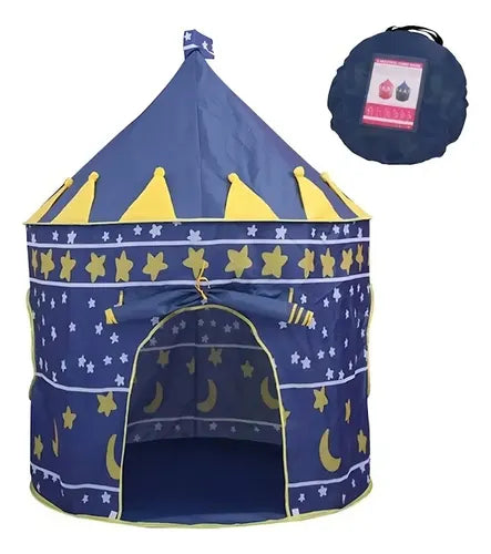 Castle Carpa Castillo Infantil Plegable Portátil Azul 1.35m